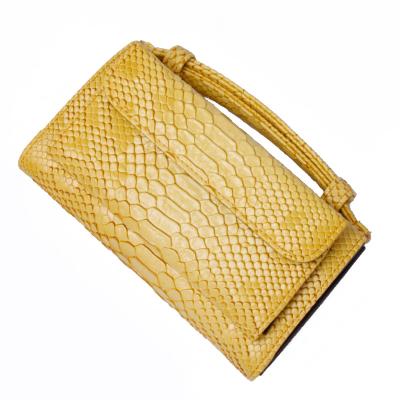 China 2019 New Trend Snake Grain Real Waterproof Multicolor Leather Chain Shoulder Wallet Long Purse for sale