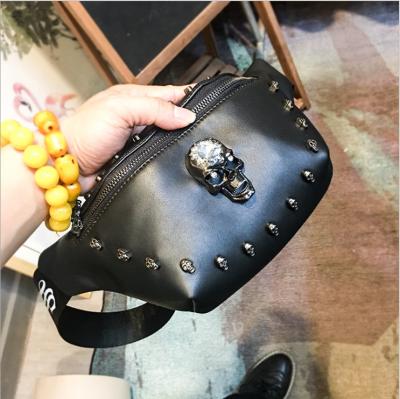 China NO couple original summer tide pockets small fresh personality men's and women's fashion chest bag shoulder package rivet diagonal bag for sale