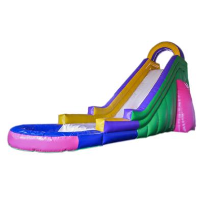 China Playground factory price outdoor swimming water slide with inflatable slide for swimming pool for sale