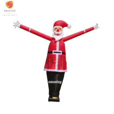 China Christmas Advertising Outdoor Sky Dancer Inflatable Santa Claus Air Dancer For Sale for sale