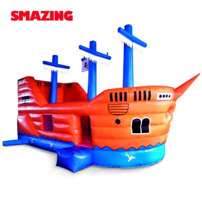 China 2019 Hot Outdoor Commercial Inflatable Kids Entertainment Inflatable Bouncer Inflatable Pirate Ship Obstacle For Sale for sale