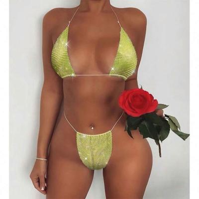 China Breathable Women's High Waist Halter Bikini Tops Summer Beach Swimwear With Backrest for sale