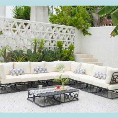 China Custom Modern Outdoor Furniture Patio Hotel Courtyard Garden Sofa Set for sale