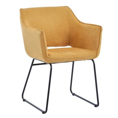 China China Factory Sale Modern Metal Leg Fabric Leisure Furniture Modern Dining Room Dining Chair for sale