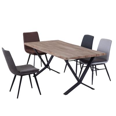 China MDF table hotel room furniture restaurant furniture luxury modern dining table and chair set for sale