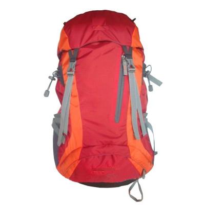 China Anti Theft High Quality Tarpaulin Waterproof Hiking And Camping Bag Backpack Red&Orange for sale