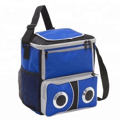 China China Wholesale Insulated Picnic Cooler Lunch Bag Packaging Food Custom Delivery Insulated Cooler Bag With Speaker for sale