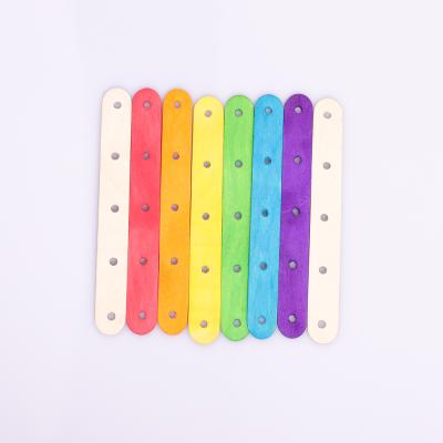 China China Factory Supply New Hot-sale Wooden Craft Sticks With Holes DIY Size 6