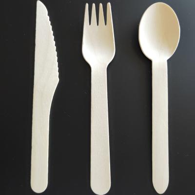 China Wholesale Compostable Chinese Disposable Wooden Forks 100 Disposable Cutlery 100 Spoons 100 Knives for sale