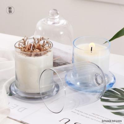 China Home Decoration 100z Chaozhou Plated Glass Candle Jars Private Labels Jar Containers With Lids for sale