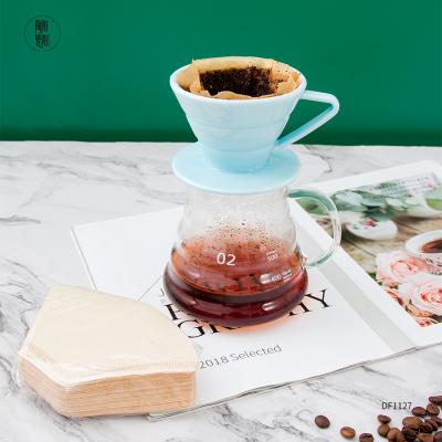 China Ceramic Viable Custom V60 Pour Over Coffee Dripper 18 oz Glass Carafe Large Coffee Filter Coffee Set for sale