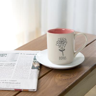 China New Design Viable CERAMIC Stoneware Ceramic Mug LOTUS CUP Ceramic Coffee Mug Set Hot Selling Stoneware Coffee Mug for sale