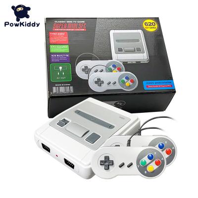 China POWKIDDY D64 Family TV Video Game Console Item 620 Dual Game Controller AV Output FC Game Console 8 Bit D64 Kids Gifts for sale