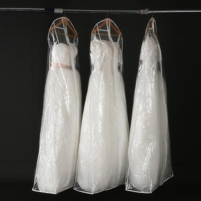 China Custom Eco Friendly Ziplock Shopping Clear Garment Bags With Pockets for sale