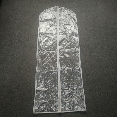 China Eco Friendy Wedding Dress Dust Cover Transparent Plastic Bags With Waterproof PVC for sale