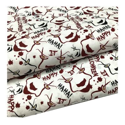 China Anti-Static Halloween Printed 100% Cotton Fabric Plain Weave Fabric Custom Printed Apparel Fabric for sale