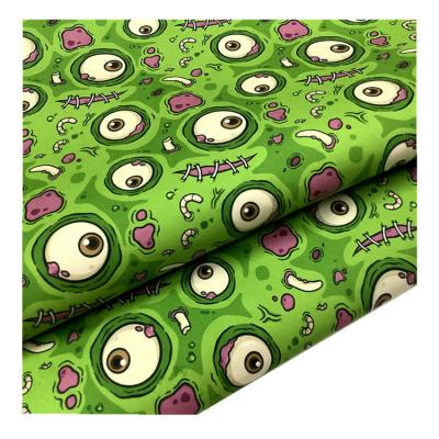 China Anti-Static Halloween Printed 100% Cotton Fabric Plain Weave Fabric Custom Printed Apparel for sale