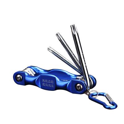 China Multifunctional Torx Bending Hex Key Hardware Tools Bending Custom Allen Wrench Hex Key Set With Aluminum Alloy for sale