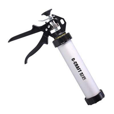 China Aluminum Alloy Die Cast Handle Pneumatic Caulking Gun Sealant Gun Sausage Caulking Gun For Single Component Silicone Sealant In 300ml Sausage Package for sale