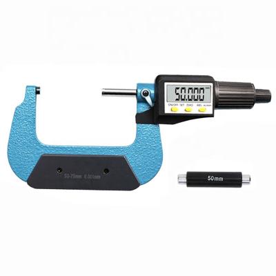 China 50-75mm high quality electronic micrometer 0.001mm outside micrometer digital micrometer with large screen G513124 for sale