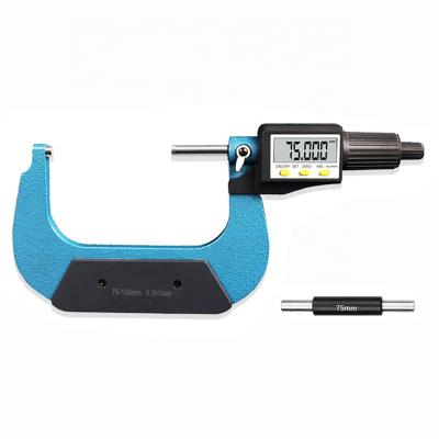 China 75-100mm high quality electronic micrometer 0.001mm outside micrometer digital micrometer with large screen G513125 for sale