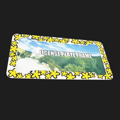 China Making License Plate Frame Wholesale 240g Rectangle Cute Decorative White USA License Plate Plate Frames for sale