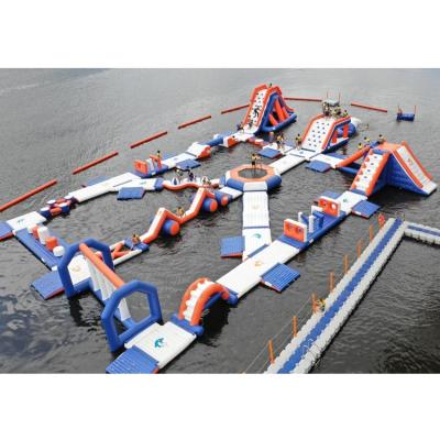 China Bouncia New Made Water Park Cambodia Floating Inflatable Water Park / Lake Water Inflatable Games for sale