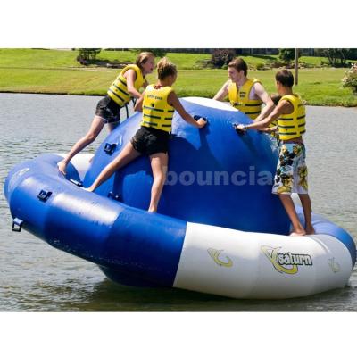 China Commercial Grade 0.9mm PVC Tarpaulin Summer Activity Inflatable Saturn Rocker For Water Park Floating Fun/Games for sale