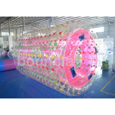 China Water park inflatable water wheel, water walking roller for family use for sale