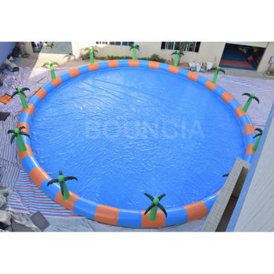 China Inflatable Ball 15m Diameter Round Inflatable Water Pool With Plam Shaft For Sale for sale