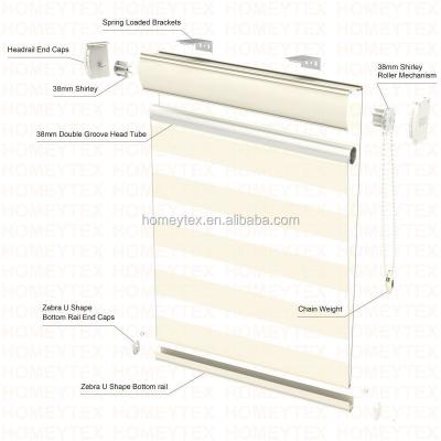 China Contemporary Zebra Shirley Manual Blind System for sale