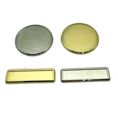 China Europe Round Square Rectangle Different Size Blank Metal Pin Badge Medal for sale