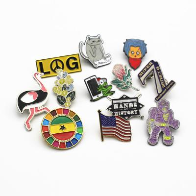 China Custom China Iron Metal Soft / Hard Enamel Badge Lapel Pin Badges With Your Logo for sale