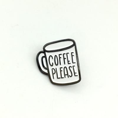 China China Promotional Metal Enamel Badges Soft Coffee Please Bottle Design Badge Factory Direct Metal Lapel for sale