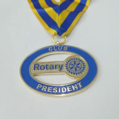 China Zinc Alloy President Metal Rotary Club Medal of Europe with Ribbon for sale