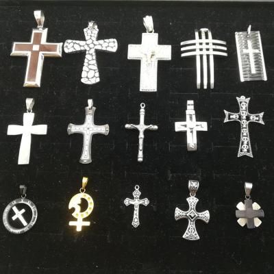 China Custom Unique Stainless Steel Mens Large Religious Stainless Steel Cross Pendant for sale