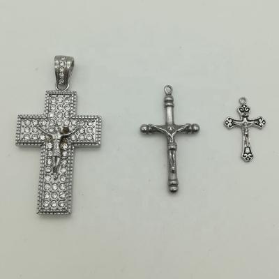 China Hot Sale 3D Stainless Steel Small Metal Jesus Cross for sale