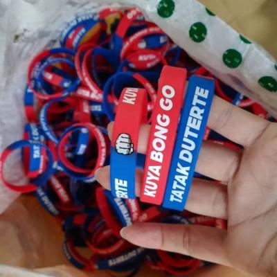 China Custom Cheap Custom Wristbands CLASSIC Logo Rubber Bands Election Philippine for sale