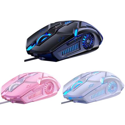 China Mini Mute Wired Mouse Six Locks Backlight 7 Colors USB Wired Silent Mouse 4-Speed ​​DPI RGB G5 Gaming Mouse for sale