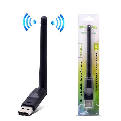 China Ralink Straight 5370 USB Wifi Dongle 2.4Ghz Wifi 80211n RT5370 Adapter Desktop Wireless Driver Network Cards For Set Top Box for sale