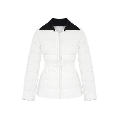 China Other White minimalist temperament lightweight down jacket for women's fashionable short waist design jacket for sale