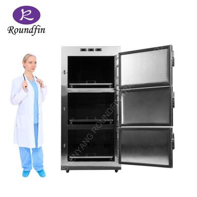 China Improved one-panel structure of the front. Roundfin Hospital Mortuary Equipment Refrigerator Wholesale Mortuary Price for sale