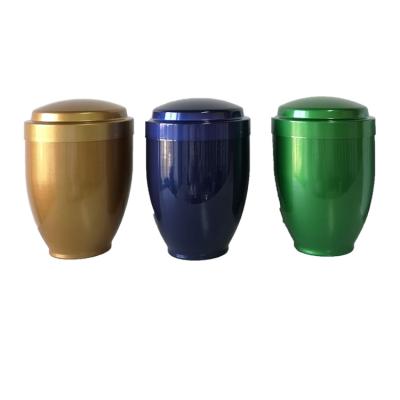 China Wholesale Hot Selling Arabian Style ROUNDFIN Metal Adult Cremation Urn for Ashes for sale