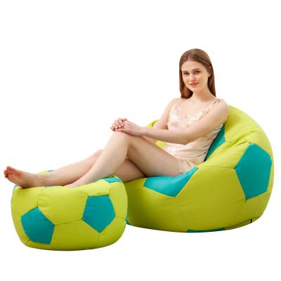 China Waterproof Oxford Cloth Soccer Bean Bag Sofa Chair Football Shape Bean Bag Chair Cover (Other) Adjustable Outdoor Furniture for sale