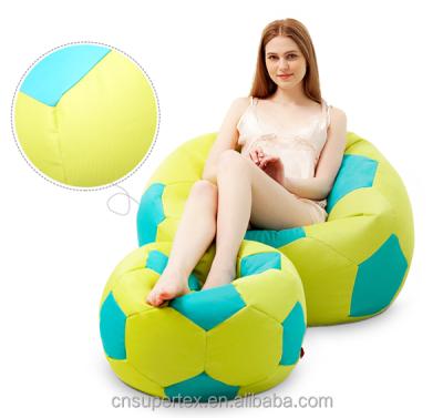 China Cover Design Style Removable Soccer Ball Shape Relaxing Leather Football Bean Bag Chair Lazy Football for sale