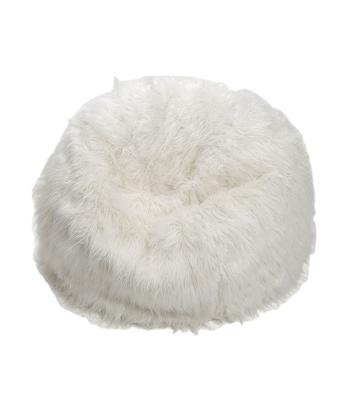 China Removable Fully Comfortable Washable Furry Velvet Bean Bag Cover Without Beans, Blanket Classic White for sale