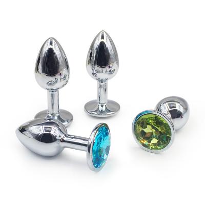 China Unisex Adult Anal Toy Metal Sex Product Metal Sex Dildo Butt Plug Waterproof Dildo Butt Plug for sale