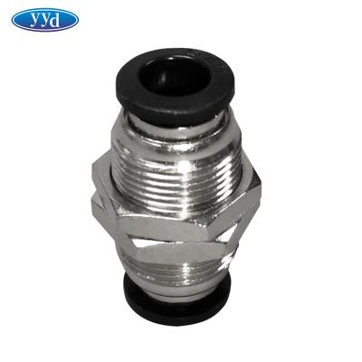 China Hose lines plug in YYD direct pneumatic bulkhead connector trachea quick-to-insert plate layer 4mm6mm8mm10mm12m hose connector for sale