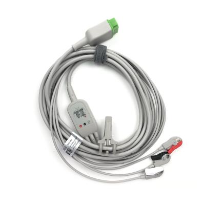 China 5831398 Leadwire And Trunk Cable ECG 3 Lead Cable Undetachable ,Grabber ,AHA ,4.7M/15 FT for sale