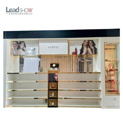 China Concise Style Advance Show Factory Top Selling Multilayer Storage Printing Cosmetic Retail Showcase for sale